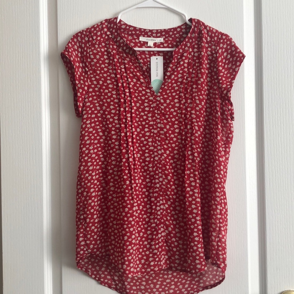 Stitch fix fun 2 fun red blouse